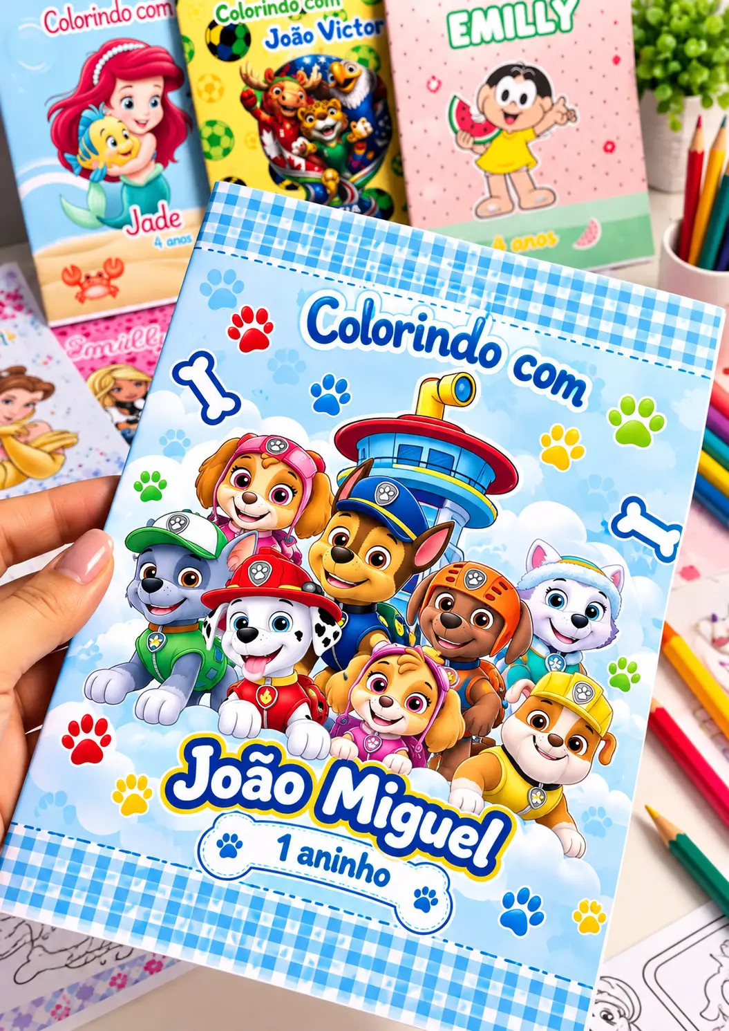 Mini livrinhos de colorir prontos